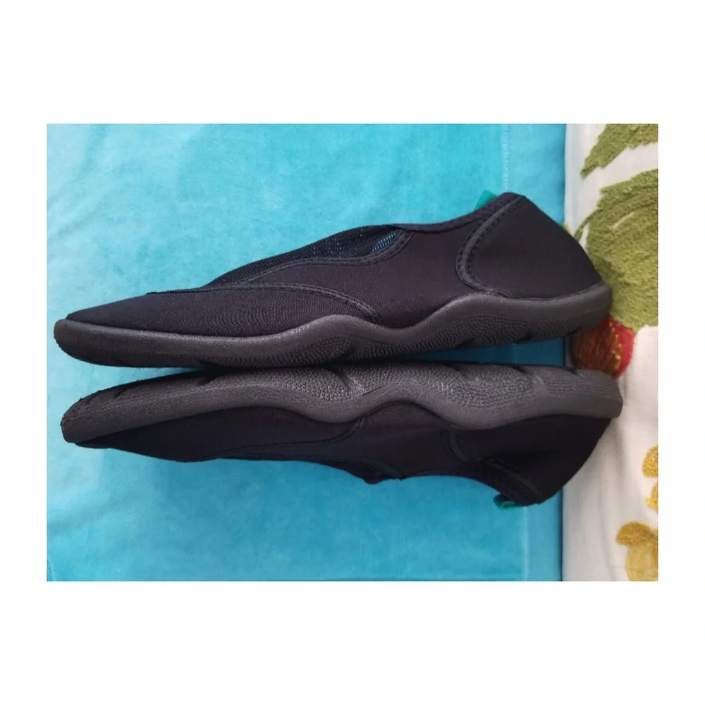 Vintage 90s Men’s Black Mesh SAND & SUN Summer Beach Pool Water Shoes Size 9